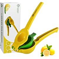 Los mejores  - HomeTeck® Exprimidor de Limón 2 EN 1- Exprimidor de Naranja Manual Exprimidor de Cítricos- Aleación de Aluminio- Sin BPA…